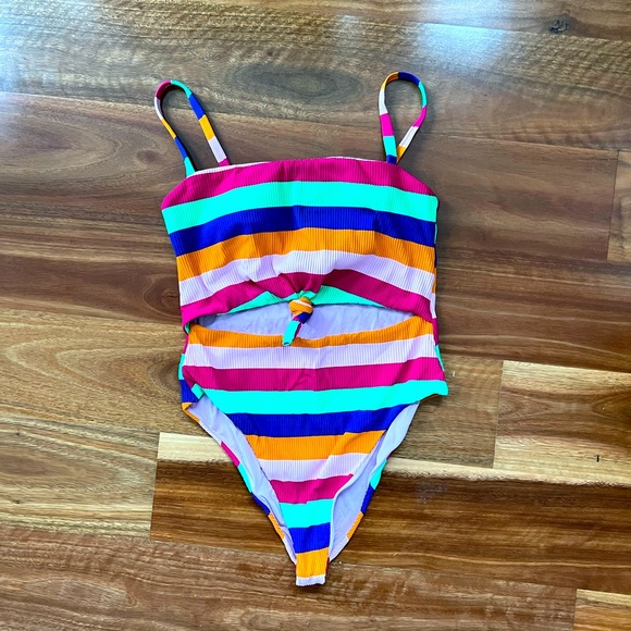 RCVA “Mako” one piece bright stripe swimsuit - Picture 4 of 5